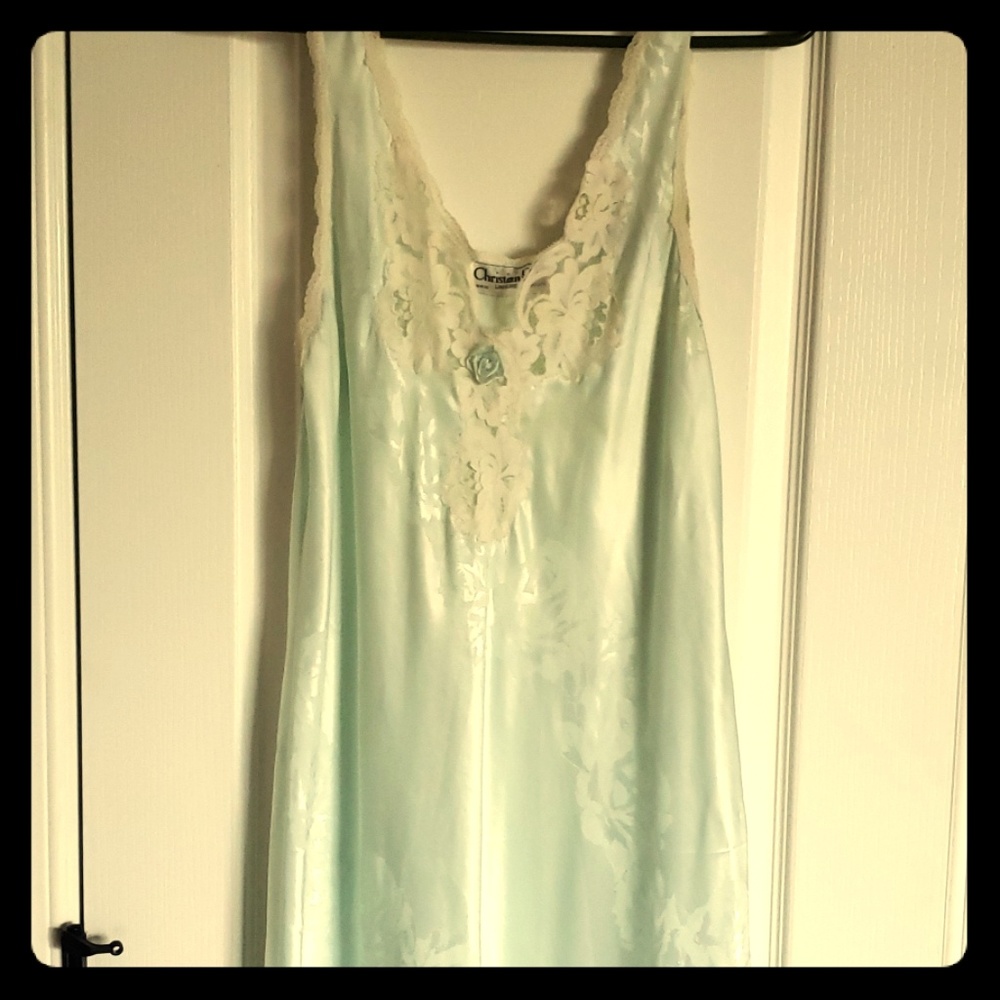 Christian Dior Vintage Powder Blue Nightgown/Slip
